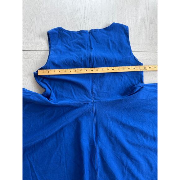 Grace Karin 22 W Midi Skater Dress Royal Blue Electric Blue - Picture 5 of 6